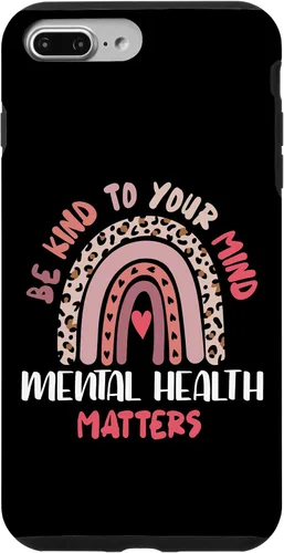 Vista 12 de iPhone 16 Mental Health Matters Rainbow Be Kind To Your Own Mind Case