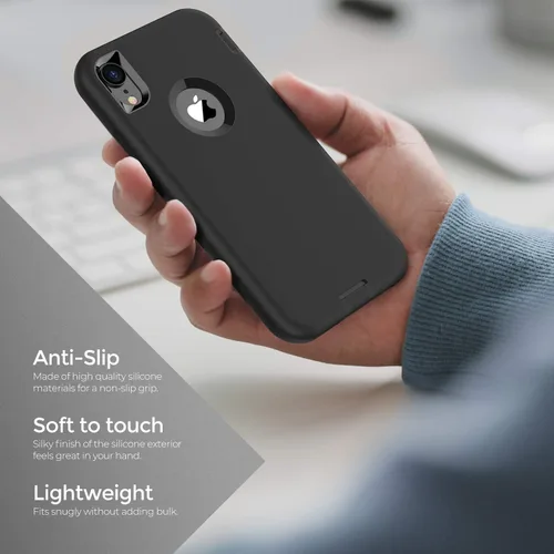 Vista 2 de ORIbox - Funda compatible con iPhone XS Max, acabado suave de silicona líquida exterior