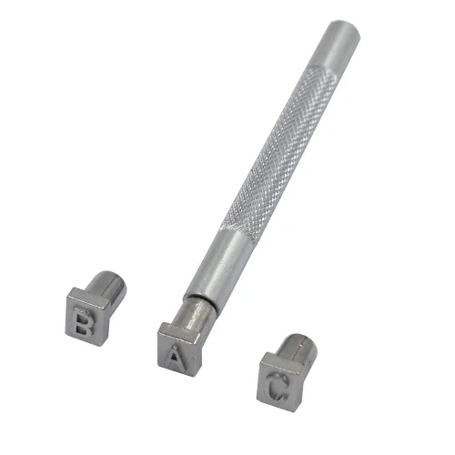 Vista 2 de DGOL 36 piezas de cuero de 1/4 de pulgada para manualidades, letras del alfabeto, números, kit de herramientas de estampación