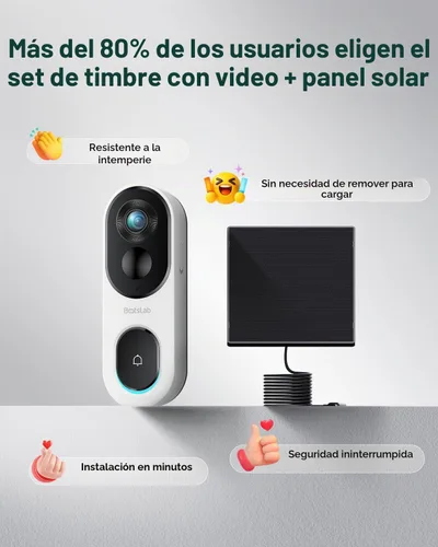 Vista 8 de BOTSLAB Cámara inalámbrica de timbre, vista de pies a cabeza 2K, sin