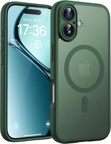 Vista 236 de TOCOL Funda para iPhone 11, compatible con Magsafe, protección completa de cámara, imanes integrados, protección contra caídas, funda translúcida