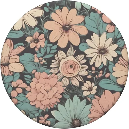 Vista 3 de Floral Vintage hermosas flores mujeres PopSockets estándar PopGrip