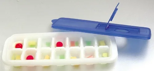 Vista 4 de Uniware® Bandeja de plástico para cubitos de hielo con tapa/tapa, mantiene tu bebida fresca durante horas, sin BFA (1)