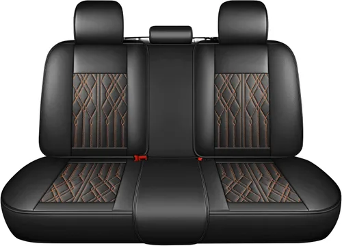 Vista 13 de Huidasource Juego completo de fundas de asiento de automóvil, funda de asiento de cuero transpirable para la mayoría de automóviles, SUV
