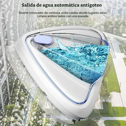Vista 3 de Cepillo magnético para limpiaparabrisas, limpiador de ventanas de doble cara lleno de agua, cepillo magnético de limpieza de vidrio para ventana