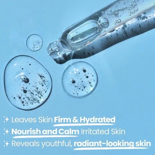 Vista 3 de Admire My Skin Suero facial de ácido poliglutámico orgánico – Potente hidratación y antienvejecimiento + ácido hialurónico + propóleos 1 oz