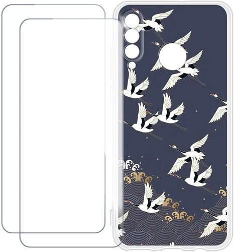 Vista 12 de Compatible with Huawei P30 Lite 2020 Case Colorful Custom Cover with 2 Pack Tempered Glass Screen Protectors - Shockproof Scratch-Resistant