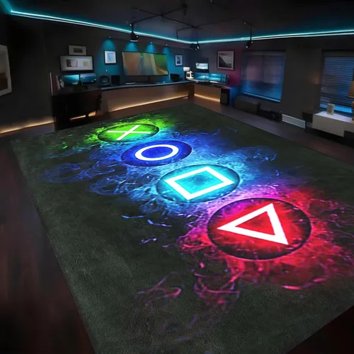Vista 22 de Alfombras de juegos para niños y adolescentes, decoración de dormitorio, alfombras de jugador para sala de estar, alfombras de mando de gamepad