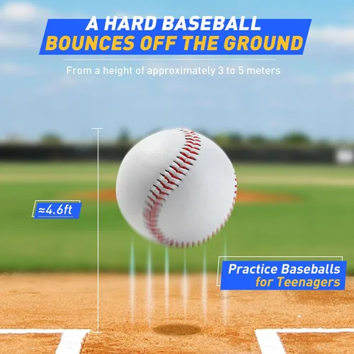 Vista 2 de Gracfulcub Baseball Ball, Official Game for Youth Adult Training Play Hard Ball，Official size & weight. Perfect for batting, fielding, pitching.