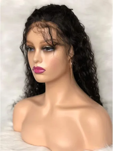 Vista 5 de Voloria Cabeza de maniquí femenino realista con maniquí de hombro Cabeza de PVC Busto Peluca Soporte de cabeza con maquillaje para pelucas, collar