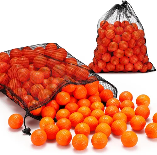 Vista 9 de 200 pelotas de espuma para práctica de golf, bolas de entrenamiento de vuelo limitadas, suaves para columpio al aire libre, entrenamiento