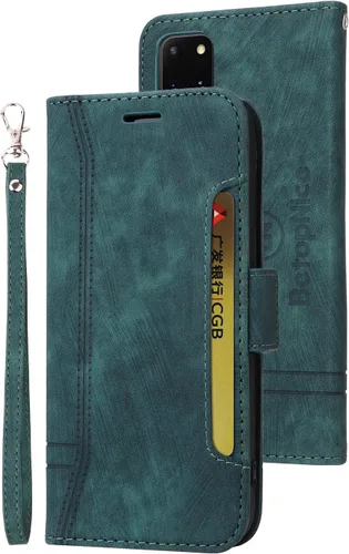 Vista 61 de Funda tipo cartera para Samsung Galaxy S20, piel sintética, con función atril, ranuras para tarjetas, funda plegable con tapa, funda protectora