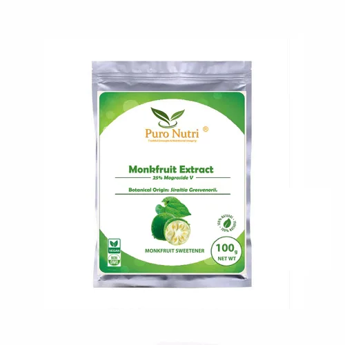 Vista 2 de PuroNutri All Natural Edulcorante Puro Extracto de Fruta de Monje Polvo 25% Mogroside V Cero calorías Reemplazo de azúcar
