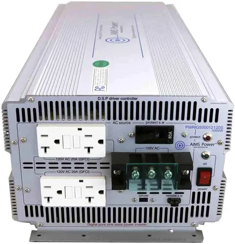Vista 2 de AIMS 5000W 48V Inversor sinusoidal puro industrial GFCI 120V PWRIG500048120S