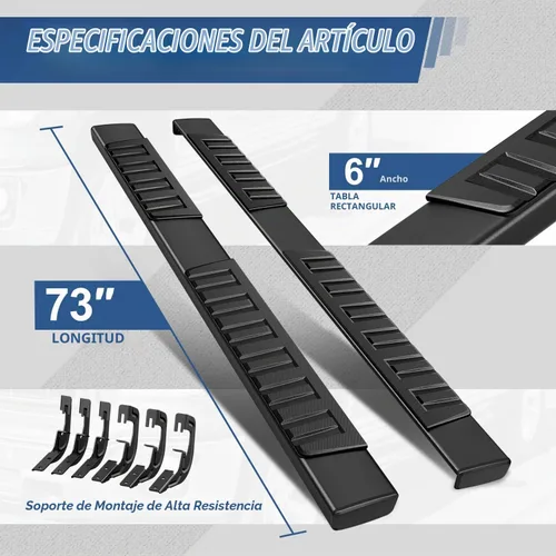 Vista 3 de Auto Dynasty - Estribos para Chevy Silverado Sierra Extended Cab 07-19