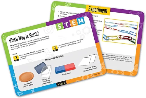 Vista 3 de Learning Resources Juego de actividades STEM Magnets, lecciones de ciencia, 24 piezas, a partir de 5 años