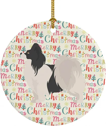 Vista 21 de Caroline's Treasures Abyssinian Sand Terrier - Adorno de cerámica para colgar en el árbol de Navidad, para el hogar, Navidad, fiestas, regalo, 3