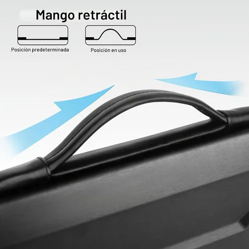 Vista 5 de DOMISO Funda rígida para laptop de 13 pulgadas, impermeable, a prueba de golpes, funda protectora para laptop con mango retráctil para MacBook Air