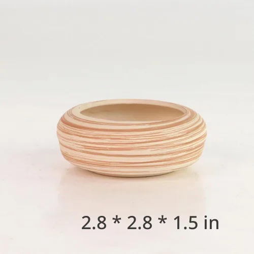 Vista 8 de Conjunto de macetas de 3 pulgadas de cerámica de madera suculenta SUN-E 6In /maceta para cactus