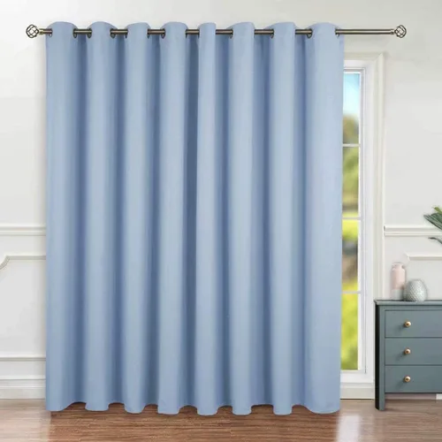 Vista 108 de BGment Cortina Oscurecedora para Puerta Corredera, Cortina Divisoria Opaca Ancha para Sala de Estar de 84 Pulgadas de Largo, Cortina Térmica de Rosa