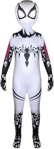 Vista 8 de Quenny Disfraces de cosplay con diseño de araña de Halloween, trajes de una sola pieza para niños, disfraces de actuación escénica.
