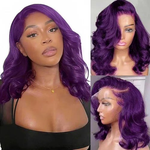 Vista 14 de Haha - Pelucas de cabello humano ondulado con encaje frontal para mujer negra, 150 % de densidad, cabello humano Remy virgen brasileño, pelucas