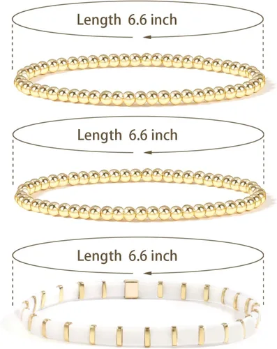 Vista 2 de 2 pulseras de hematita Badu para mujer, pulseras elásticas, pulsera de promesa para parejas, pulseras multicolor