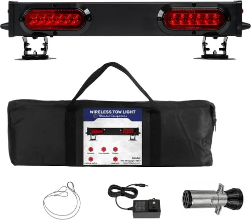 Vista 17 de Master Tailgaters Barra de luz inalámbrica de remolque de 19 pulgadas LED ultra brillante Luces de señal multifuncionales Montaje magnético