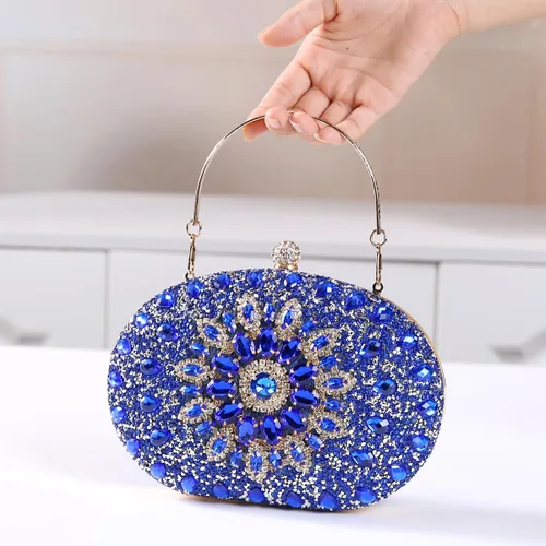 Vista 6 de Beaguful Bolsos de noche para mujer, bolsos de mano brillantes con diamantes de imitación
