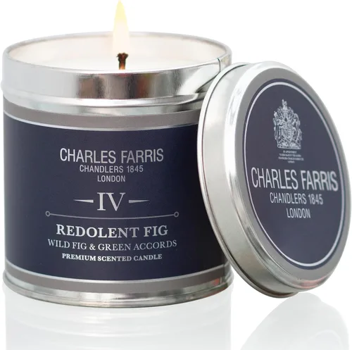 Vista 9 de Charles Farris Vela perfumada de lujo, lata, vertida a mano, larga duración, combustión limpia, 10.5 onzas, quema hasta 40 horas, fabricada