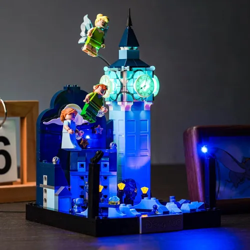 Vista 4 de LocoLee Kit de luces LED para LEGO Peter Pan y Wendy's Flight Over London 43232 para adultos (solo luces, sin modelos)