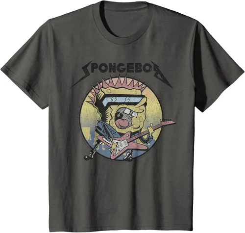 Vista 26 de SpongeBob SquarePants Camiseta de manga corta Heavy Metal Rock