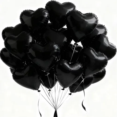 Vista 12 de 100 globos en forma de corazón de 5 pulgadas, globos de aluminio de Mylar de papel de aluminio para decoración de mujeres y niñas, día de San