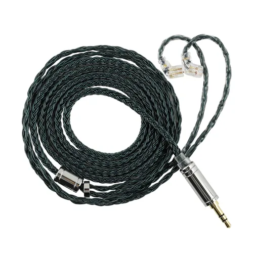 Vista 8 de Linsoul Tripowin Zonie cable SPC para auriculares de 16 núcleos, chapado en plata