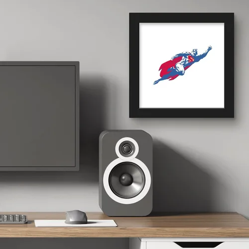 Vista 5 de Trends International Gallery Pops DC Comics Superman - Póster de pared de cómic de héroe, 12 x 12 pulgadas, versión enmarcada en negro
