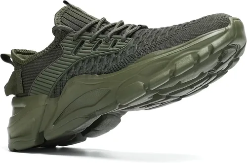 Vista 5 de Zapatos deportivos para caminar para hombre, ligeros, transpirables, informales, suela suave, cómodos, para el trabajo, gimnasio, entrenamiento