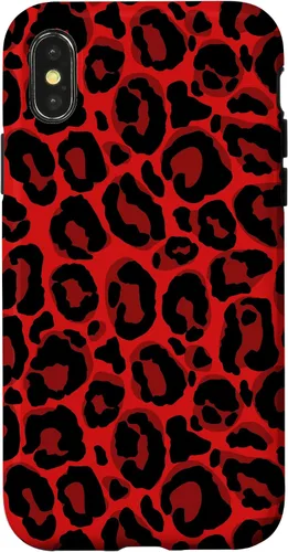 Vista 5 de Red Leopard Phone Case Cheetah Skin Pattern Women Case for iPhone 17