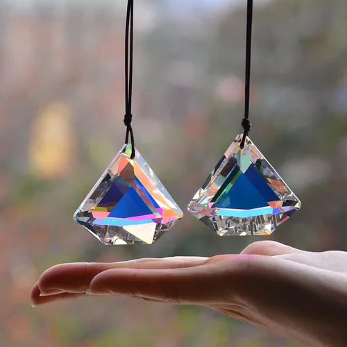 Vista 14 de STINO - 2 piezas prismas atrapasoles de bola de cristal de 4cm, atrapasoles colgantes con prisma de vidrio, creador de arcoíris para ventanas