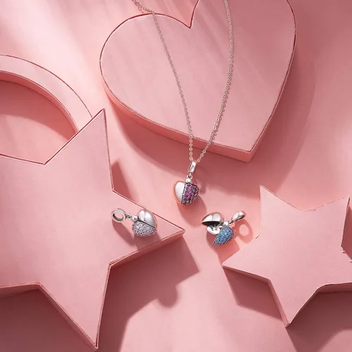 Vista 3 de NINGAN Abalorio colgante con texto en inglés I Love You para mujeres niñas esposa mamá hija amigas con circonia cúbica 5A para pulseras de abalorios