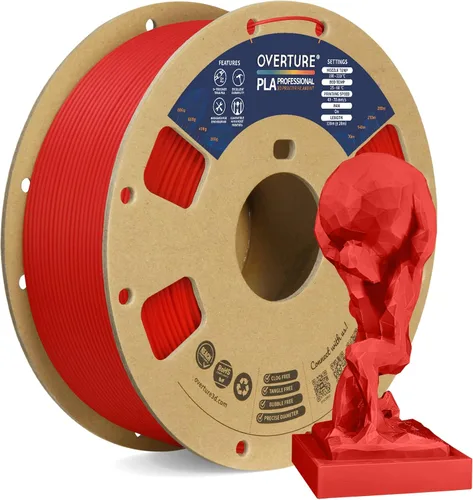 Vista 18 de Overture PLA Plus (PLA+) Filamento de 1/16 pulgadas, dureza mejorada con rollo PLA, con superficie de construcción 3D de 7.87 × 7.87 pulgadas, PLA
