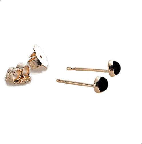 Vista 9 de Juego de aretes pequeños de oro con bisel, bola para cartílago, tragus, hélice, múltiples joyas hipoalergénicas de piedra natal para mujer