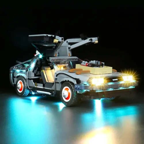 Vista 3 de VONADO Kit de luz LED compatible con Lego Back to the Future Time Machine 10300 (sin modelo), kit de iluminación compatible con juguetes