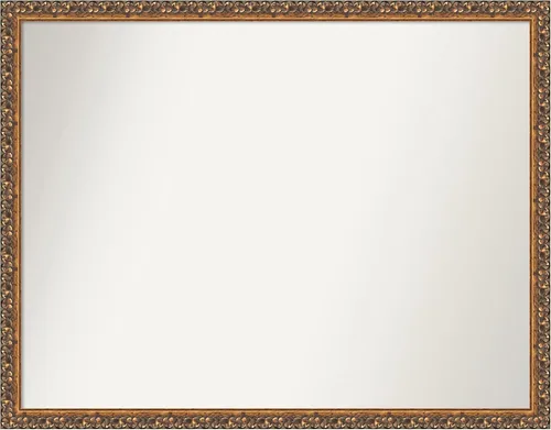 Vista 126 de Amanti Art Espejo de baño de bronce para sobre fregadero, 29 x 19 pulgadas, espejo rectangular de bronce antiguo, marco de madera tradicional