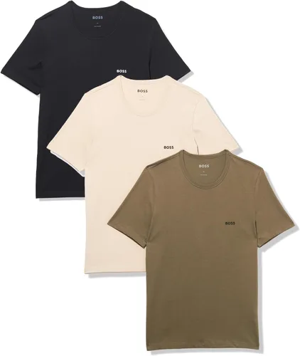 Vista 14 de BOSS Paquete de 3 camisetas de algodón bordadas con logotipo para hombre