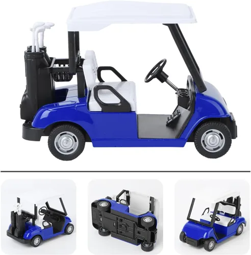 Vista 8 de IMIKEYA Carrito de golf: Carro de golf modelo de metal fundido a presión Mini 1:20 Escala Carro de golf Modelo de carrito de golf Carro de golf