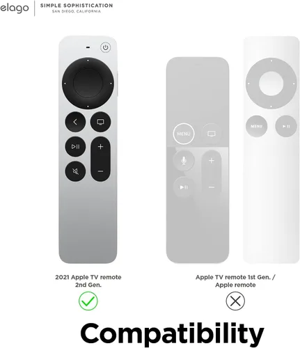 Vista 7 de elago Funda protectora R3 para Apple TV 4K Siri Remote 3ª y 2ª generación Negro