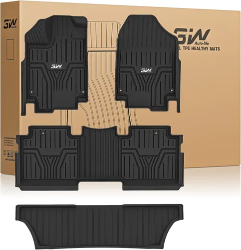 Vista 11 de 3W Alfombrillas de piso compatibles con Honda Civic Sedan 2016-2021 & Hatchback 2017-2021 & Coupe 2016-2020, revestimiento de piso de ajuste