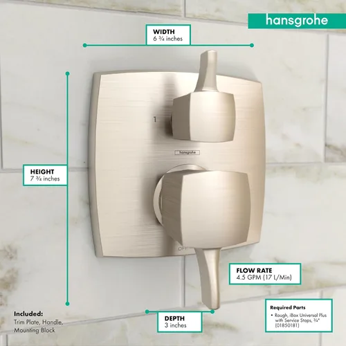 Vista 5 de hansgrohe Ecostat Classic 15769001 - Válvula de ducha de equilibrio de presión cromada
