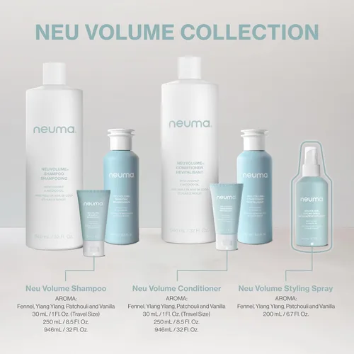 Vista 8 de NEUMA Neu Volume Styling Spray para el cabello, 6.7 onzas líquidas, protector de calor con aroma de hinojo, ylang ylang, pachulí y vainilla