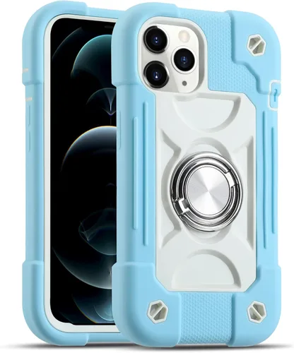 Vista 12 de MARKILL Funda compatible con iPhone Air de 6.5 pulgadas 2025 con soporte de anillo giratorio de 360 grados, protección contra caídas de grado